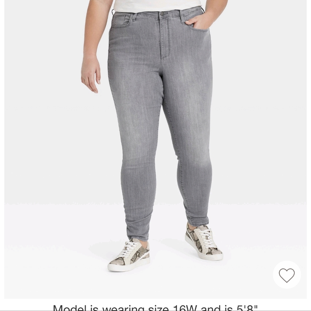 Women's High-Rise Skinny Jeans -Universal ThreadM Light Gray 16 Short